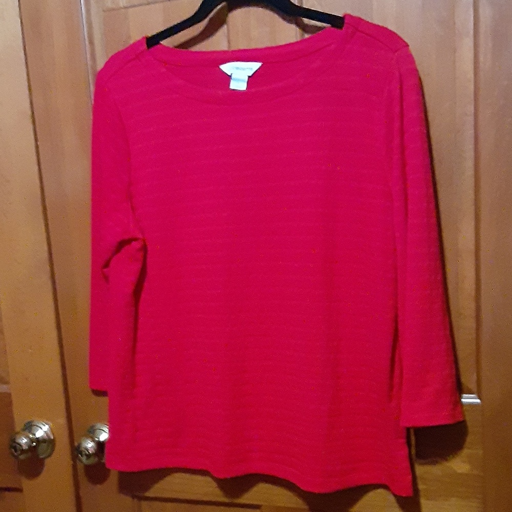Liz Claiborne Red Pullover Top
